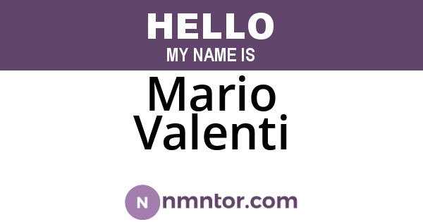 Mario Valenti