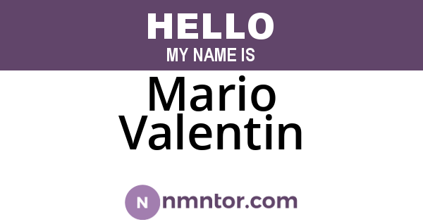 Mario Valentin