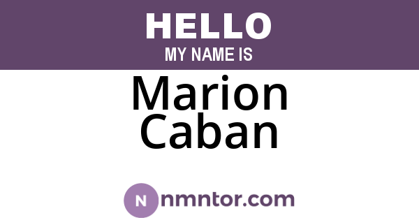 Marion Caban