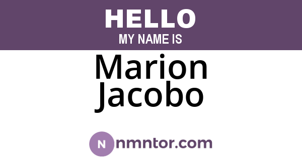 Marion Jacobo