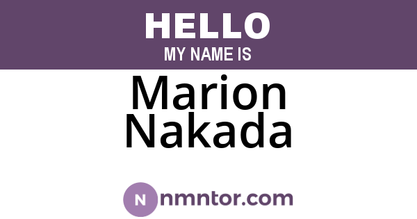 Marion Nakada
