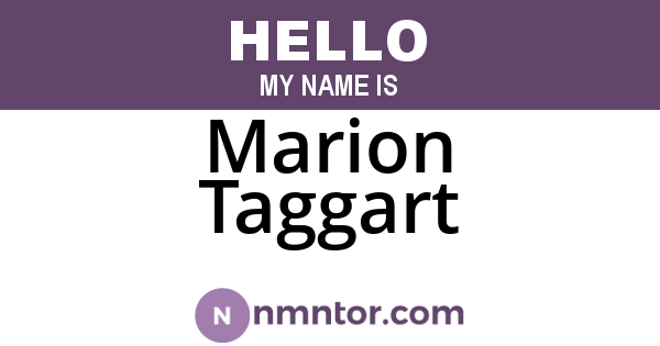 Marion Taggart