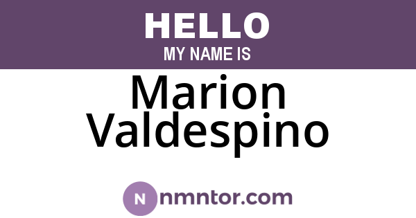 Marion Valdespino