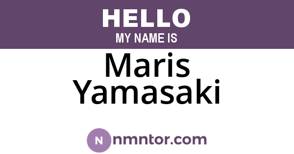 Maris Yamasaki