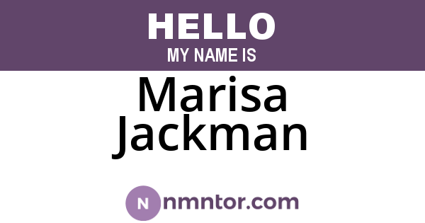 Marisa Jackman