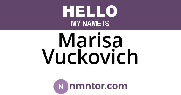 Marisa Vuckovich