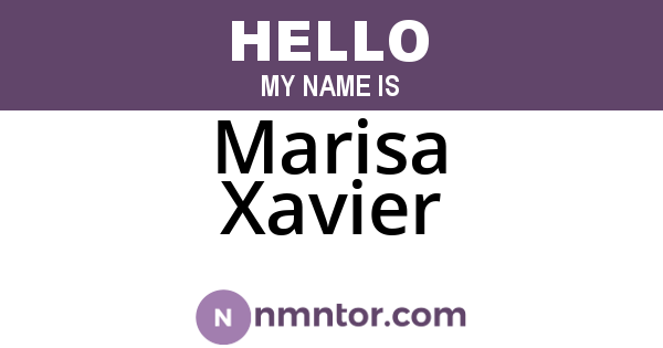 Marisa Xavier