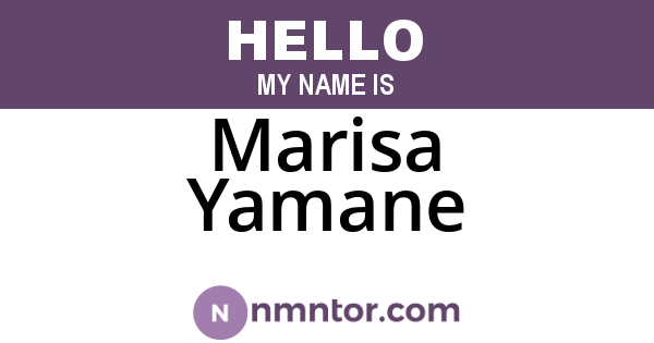 Marisa Yamane