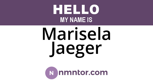 Marisela Jaeger