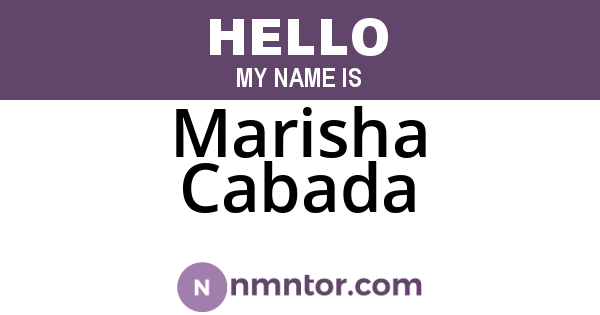 Marisha Cabada