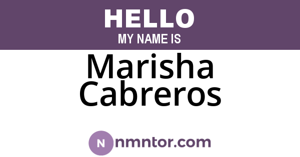 Marisha Cabreros