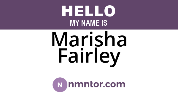 Marisha Fairley