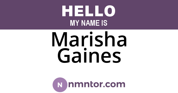 Marisha Gaines