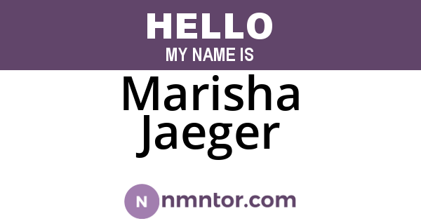 Marisha Jaeger