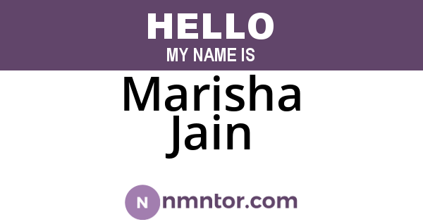Marisha Jain