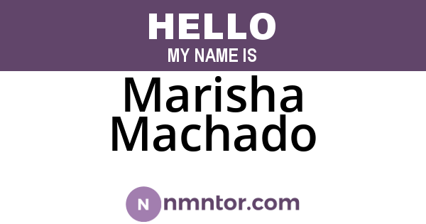 Marisha Machado