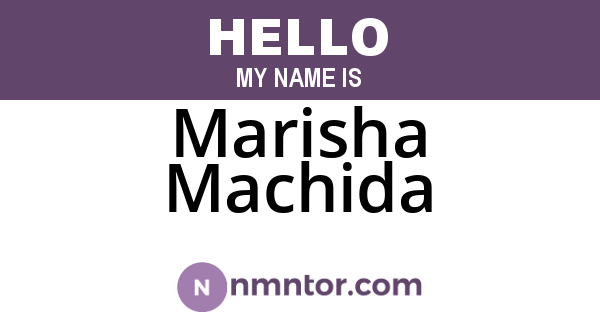 Marisha Machida