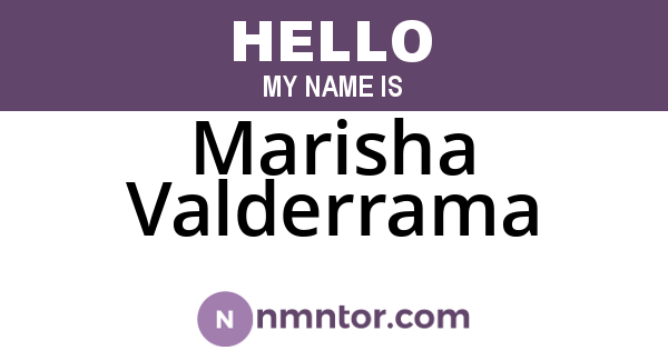 Marisha Valderrama