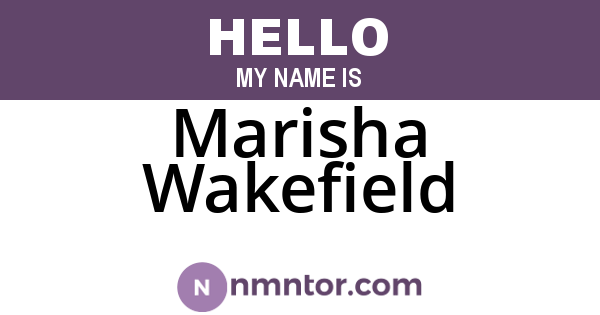 Marisha Wakefield