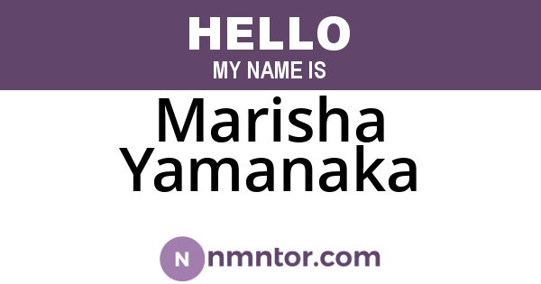 Marisha Yamanaka