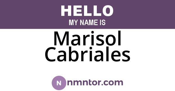 Marisol Cabriales