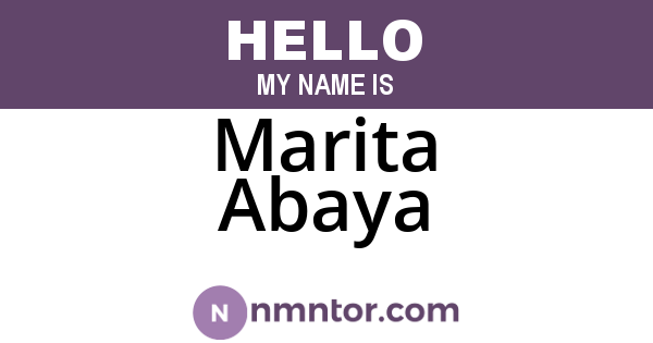Marita Abaya