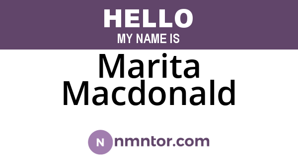 Marita Macdonald