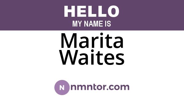 Marita Waites