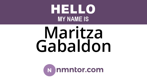 Maritza Gabaldon