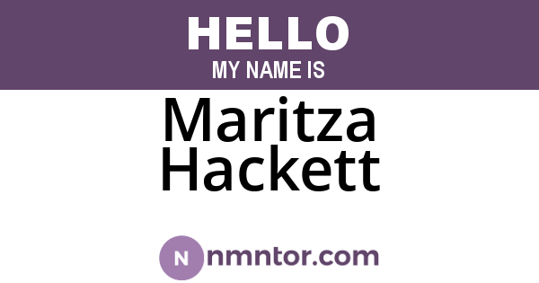 Maritza Hackett