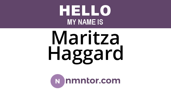 Maritza Haggard