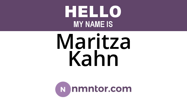 Maritza Kahn