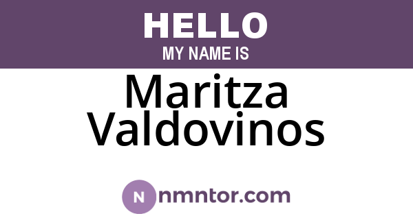 Maritza Valdovinos