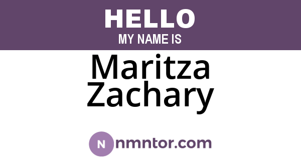 Maritza Zachary