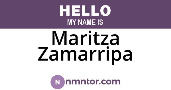 Maritza Zamarripa