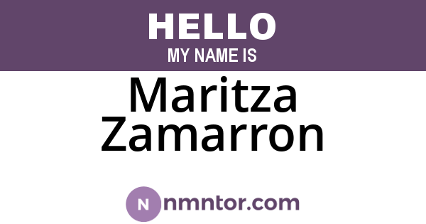 Maritza Zamarron