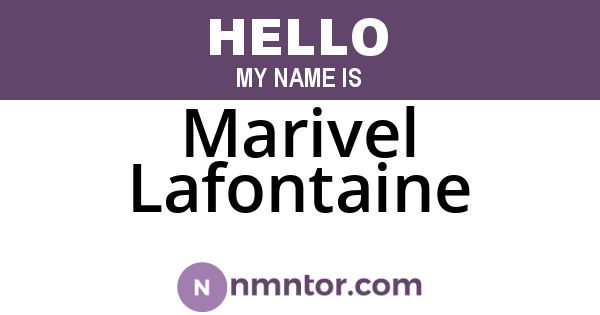 Marivel Lafontaine