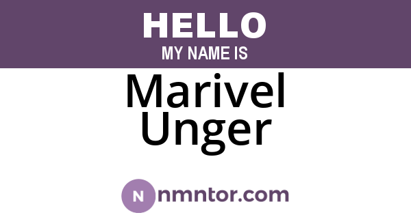 Marivel Unger