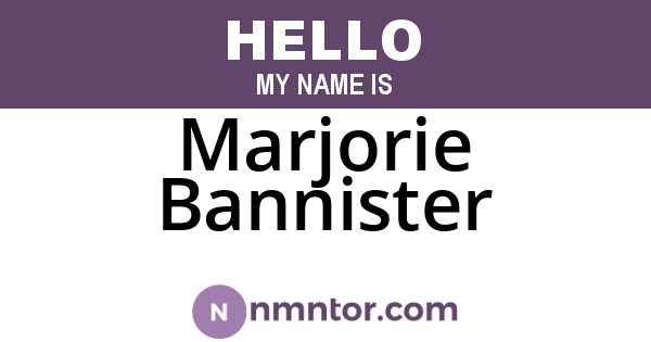 Marjorie Bannister