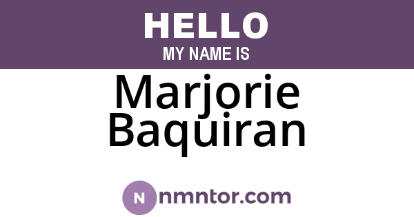 Marjorie Baquiran