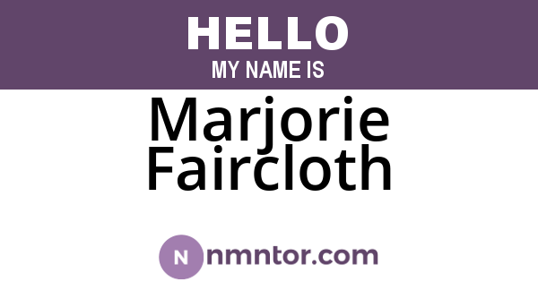 Marjorie Faircloth