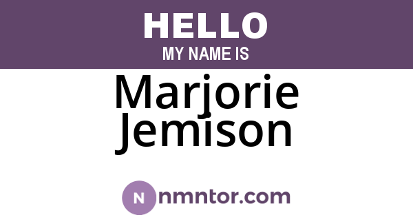 Marjorie Jemison