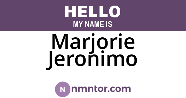 Marjorie Jeronimo