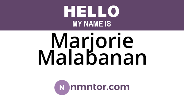 Marjorie Malabanan