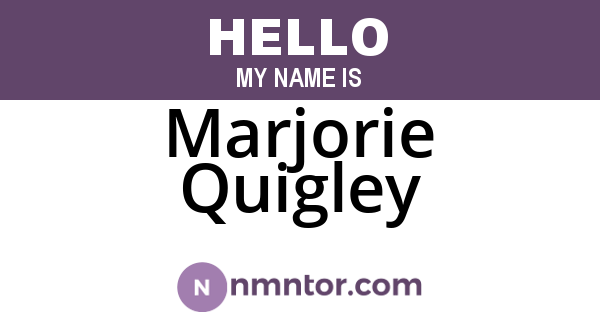 Marjorie Quigley