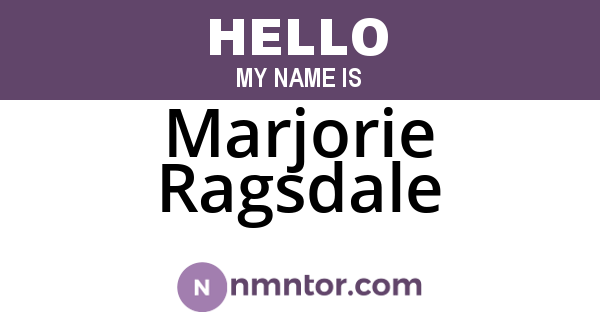 Marjorie Ragsdale