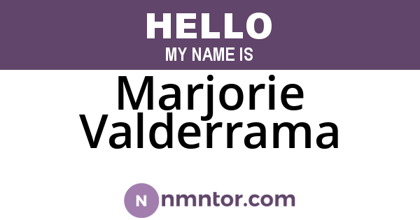 Marjorie Valderrama