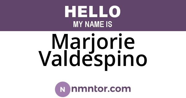 Marjorie Valdespino