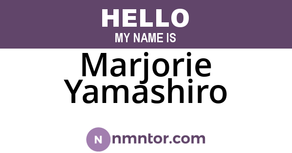Marjorie Yamashiro