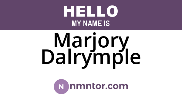 Marjory Dalrymple
